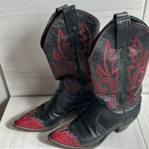 Justin’s Red and Black boots